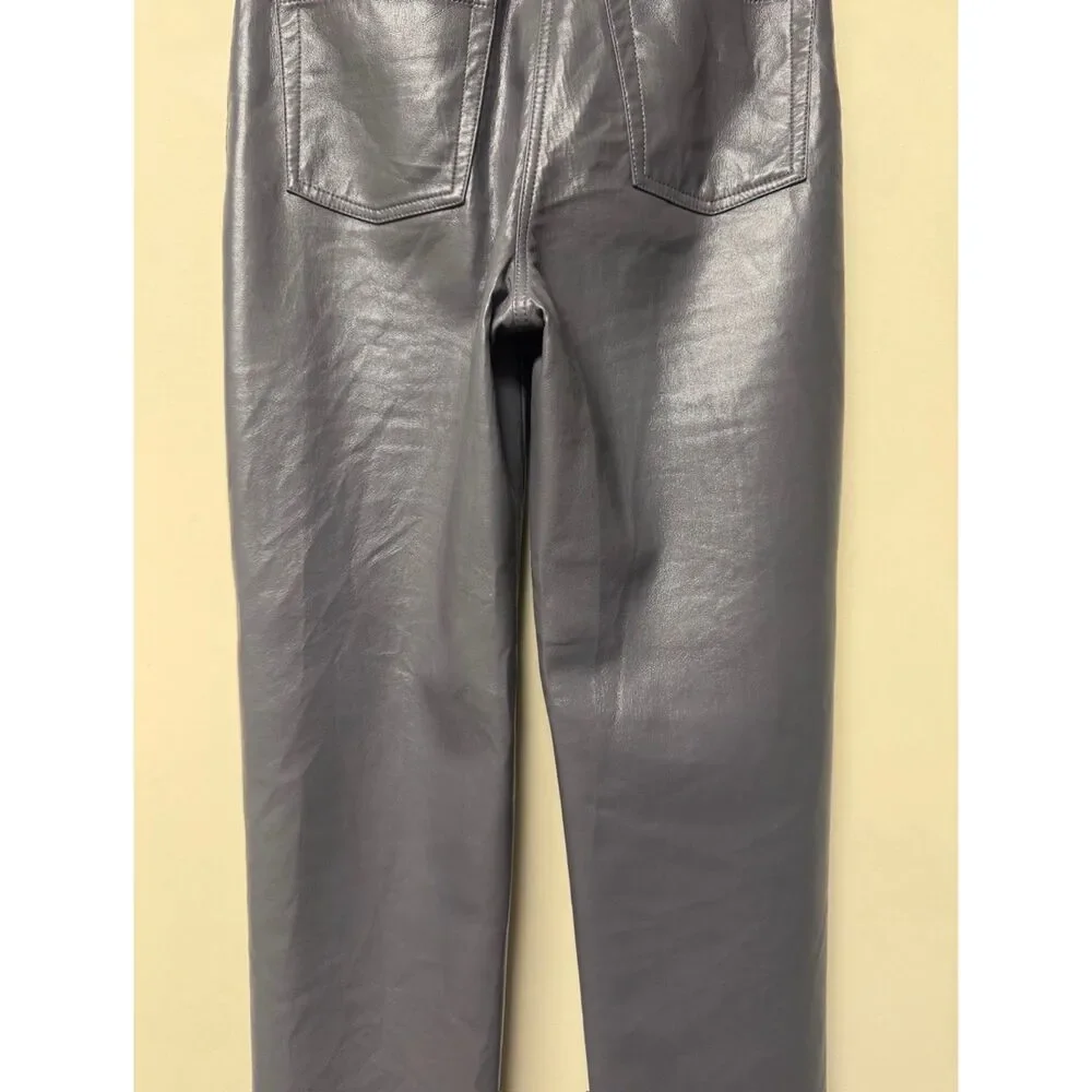 WILFRED The Melina High Rise Vegan Leather Straight Leg 